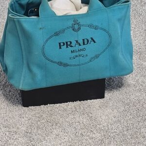 Prada Teal Tote Bag